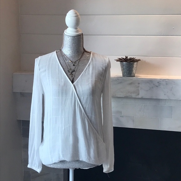 tokyo Darling Tops - Tokyo Darling White Semi Sheer Top XS EUC